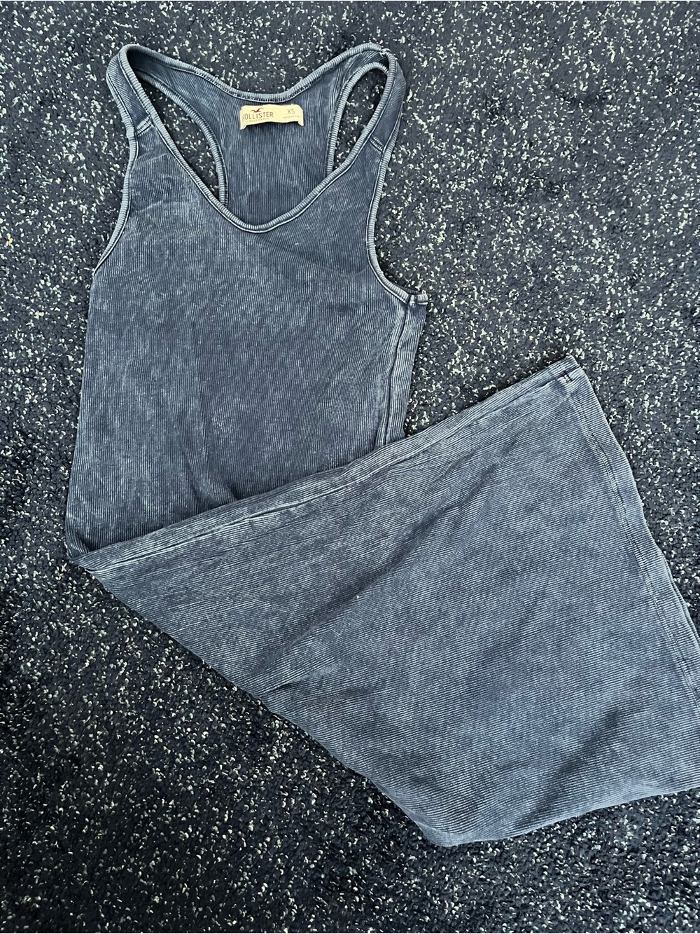 Hollister washed charcoal racerback maxi dress